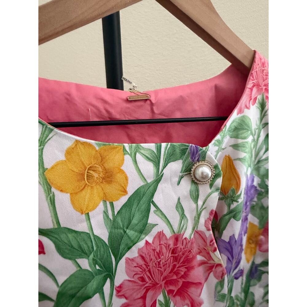 Prosperina BEAUMONT REVERSIBLE GARDEN PARTY FLORAL COTTON SCALLOP JACKET - Picture 8 of 10